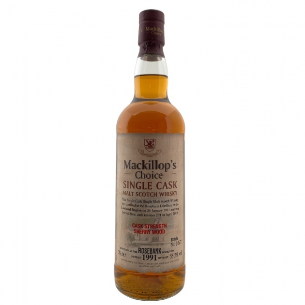 Mackillop’s Choice ROSEBANK 1991 Single Cask Malt Scotch Whisky