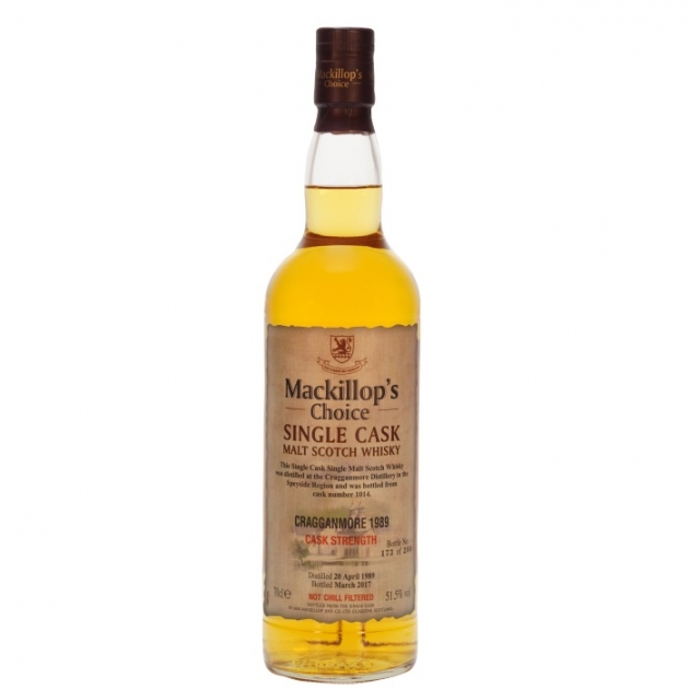 Mackillop’s Choice CRAGGANMORE 1989 Single Cask Malt Scotch Whisky