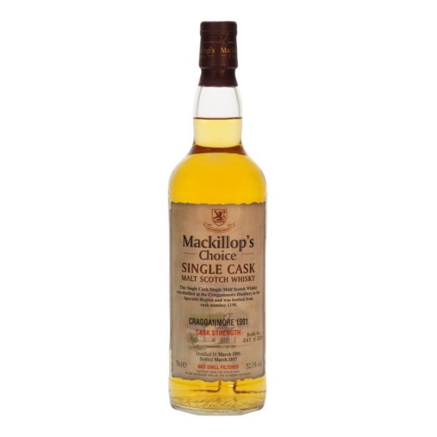Mackillop’s Choice CRAGGANMORE 1991 Single Cask Malt Scotch Whisky