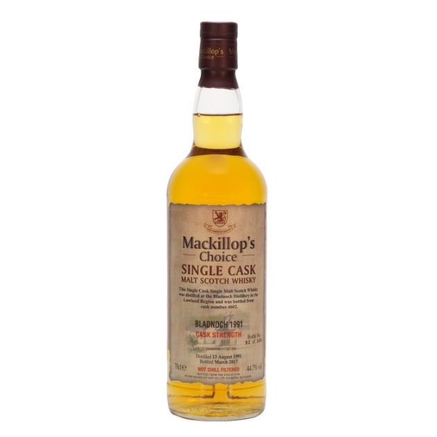 Mackillop’s Choice BLADNOCH 1991 Single Cask Malt Scotch Whisky