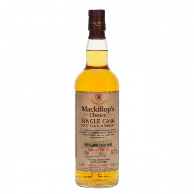 Mackillop’s Choice HIGHLAND PARK 1991 Single Cask Malt Scotch Whisky